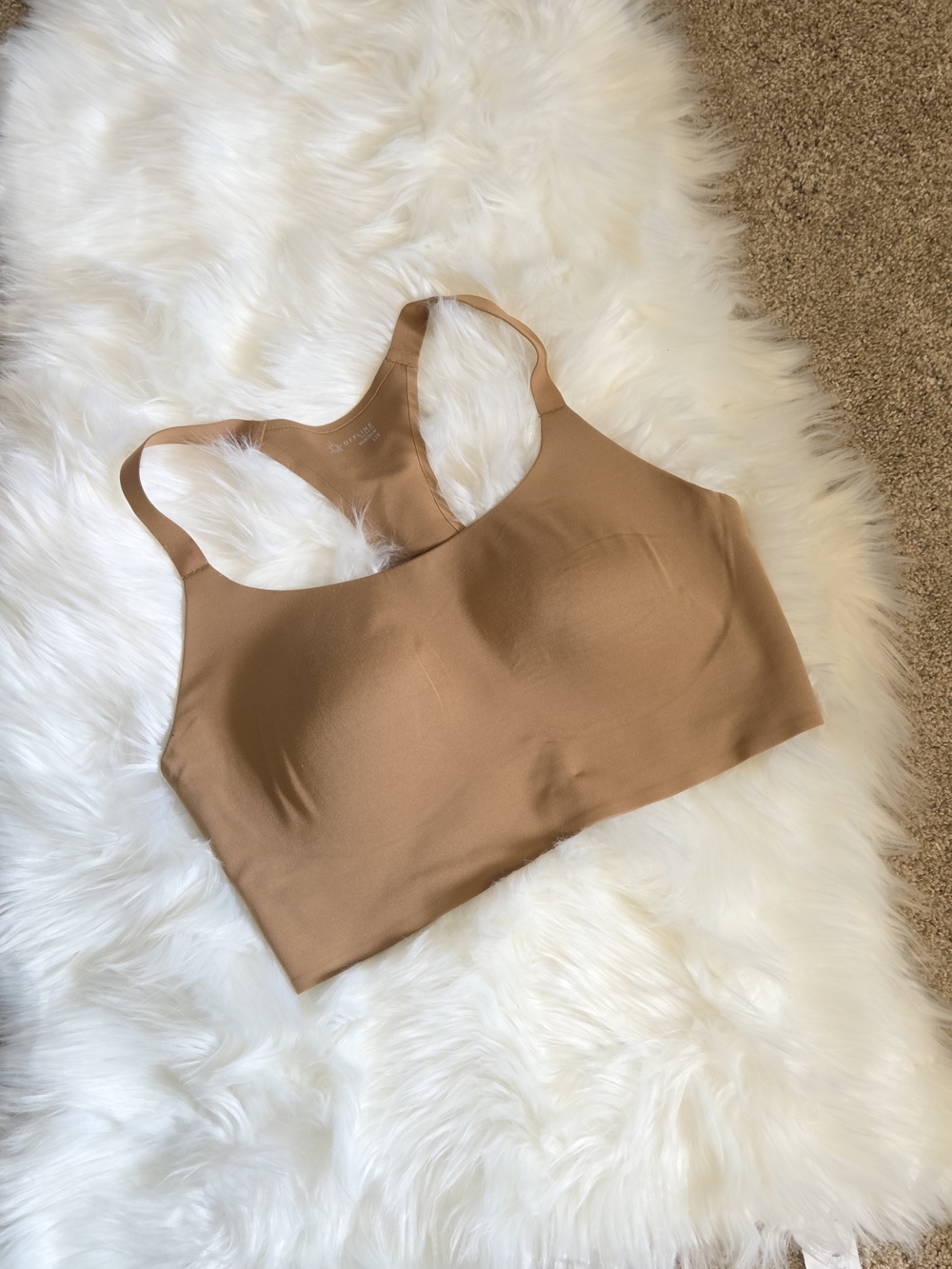 Seamless Nude Brown Racerback Bralette